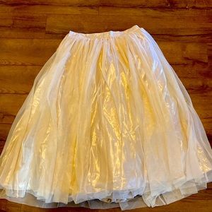 ASOS rose gold tulle ballerina midi skirt